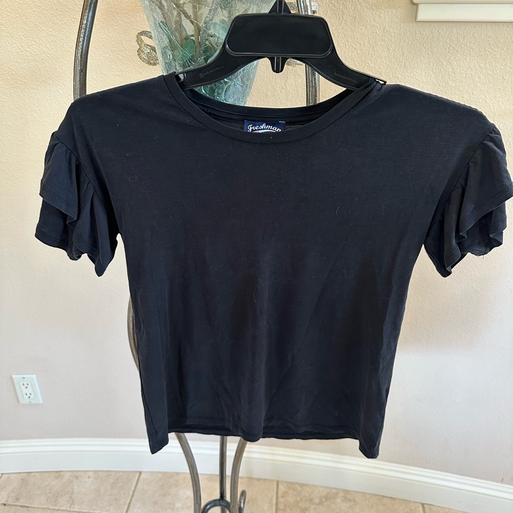 Freshman 1996 girls ruffled short sleeve tee